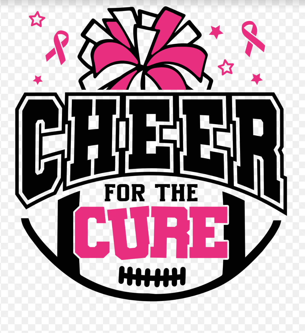 Cheer For The Cure Single DTF Transfer