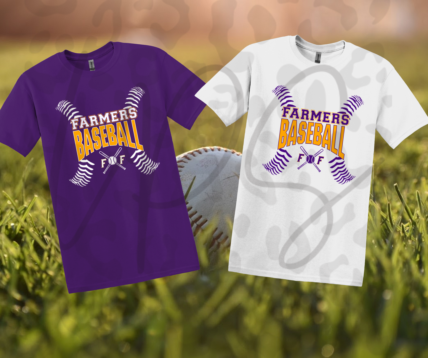 Farmers Baseball with Stiches Shirt