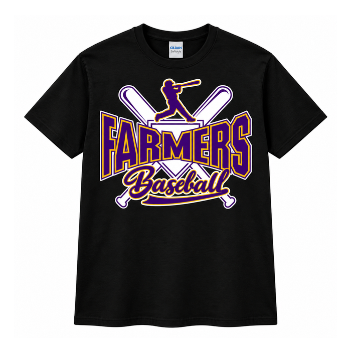 Farmersville Farmers Baseball Shirt – Crossed Bats | Adult, Youth & Toddler