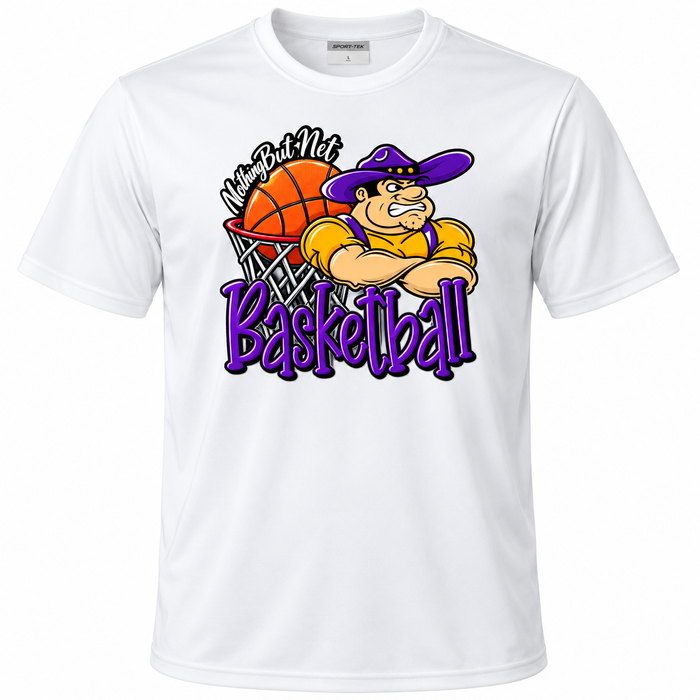 Farmersville Nothing But Net Basketball Sport-Tek Performance Shirt – Adult
