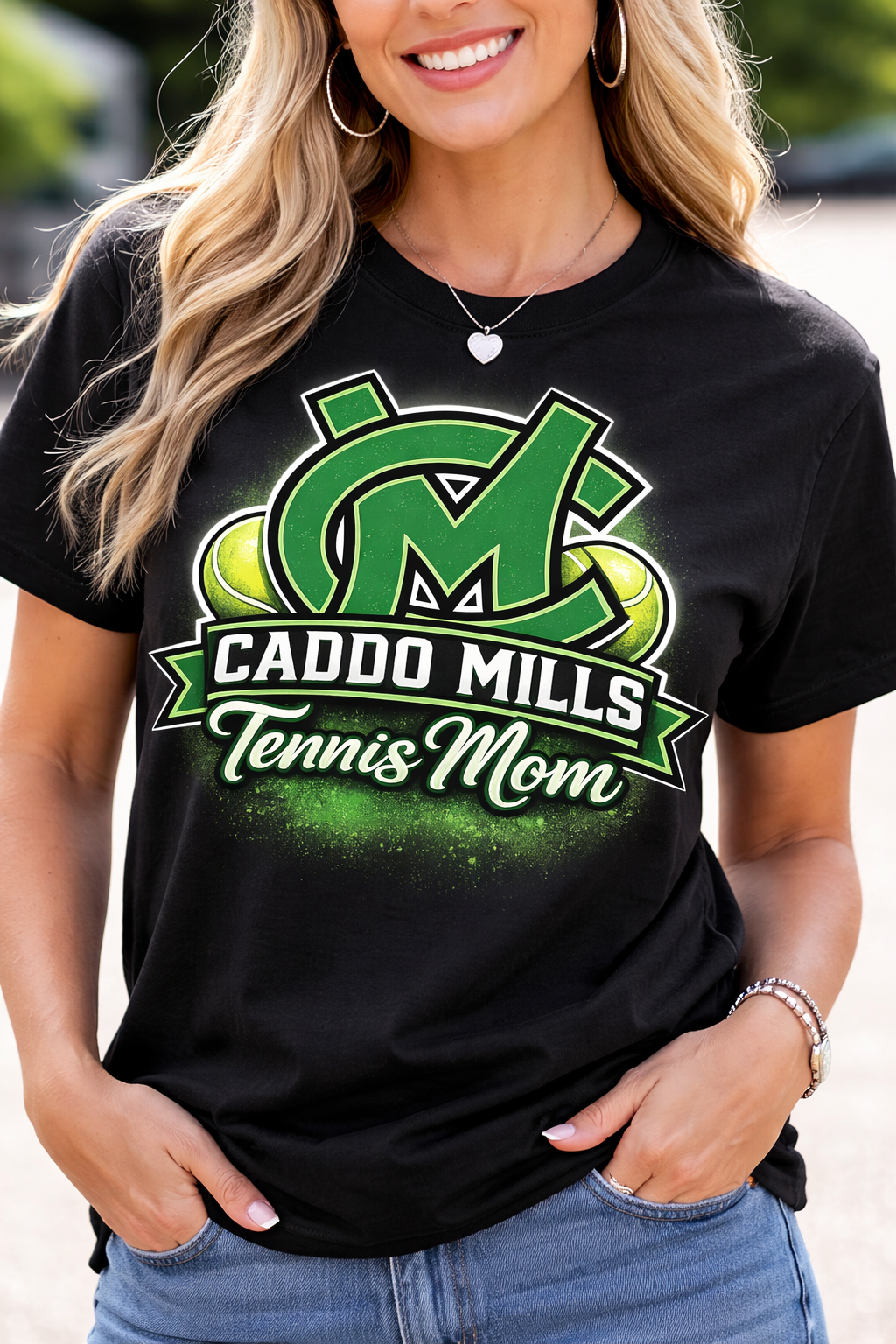 Caddo Mills Tennis Mom T-Shirt | School Spirit Game Day Tee