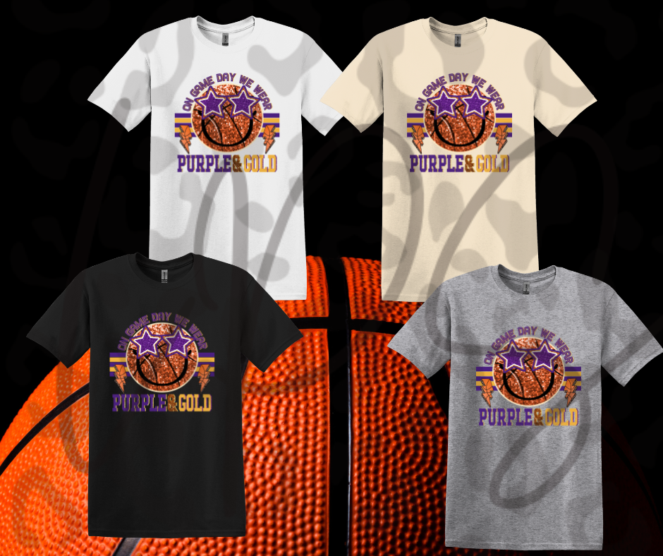 On Game Day We Wear Purple & Gold Tee – Unite Your Whole Squad in Team Colors