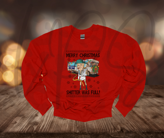 Merry Christmas Shitter Was Full Crewneck