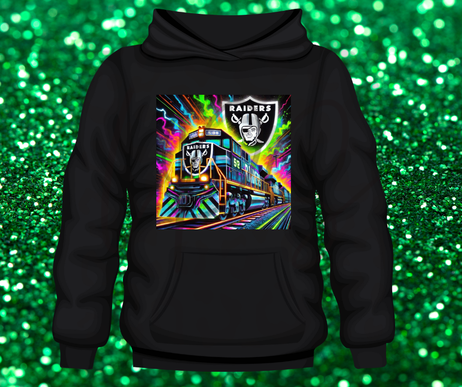 Raiders Train Hoodie – Bold Raiders Fan Hoodie Built for Real Ones