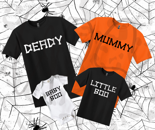 Deadly, Mummy, Baby Boo, and Little Boo Sets