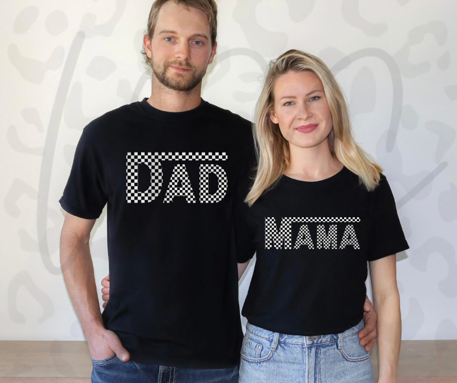 Mama Dad and 2 Fast T-Shirts – Funny Family Racing Matching Tees