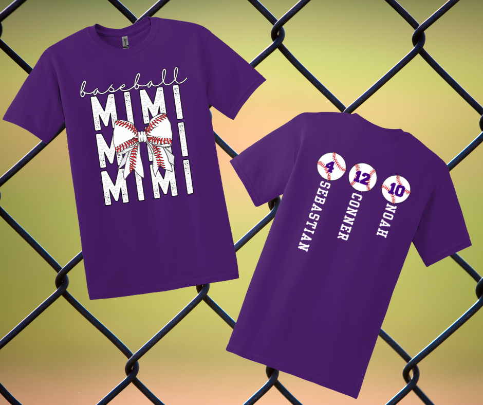 Baseball Mimi Shirt – Her Grandkid Plays & She Shows Up Louder Than Anyone