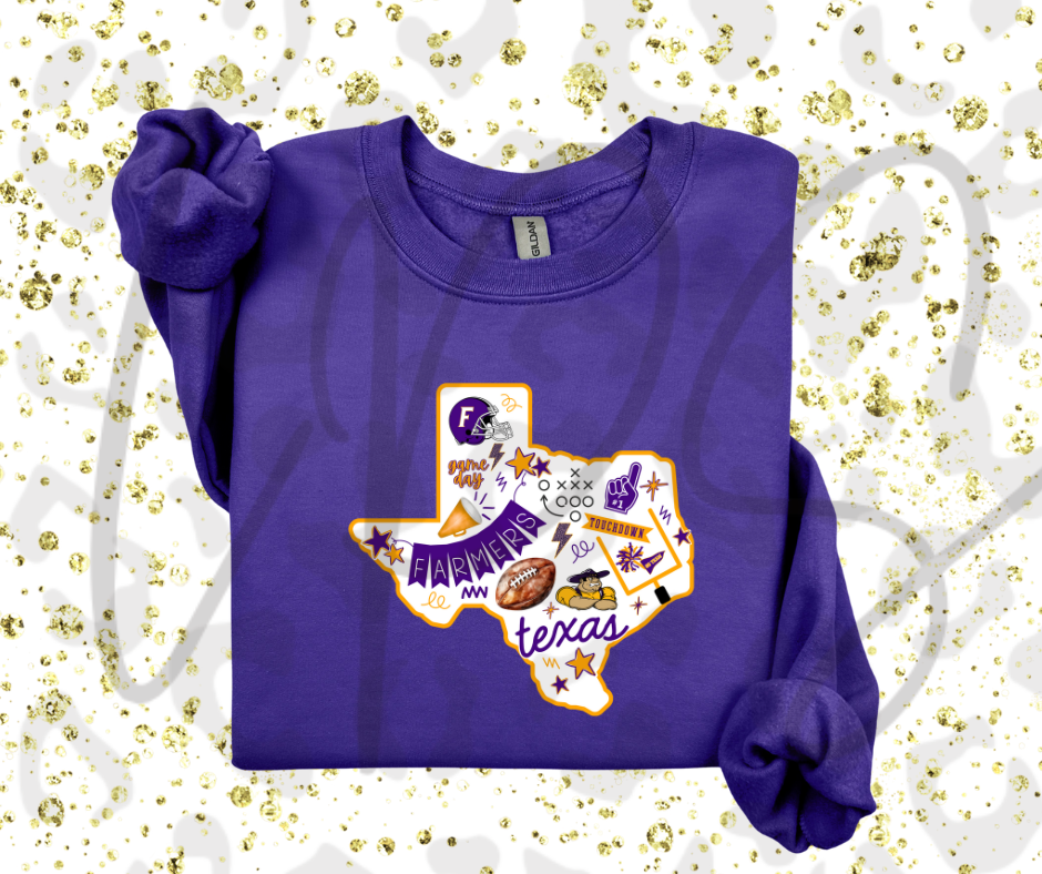 Texas Farmers Crewneck – Cozy Lone Star Agriculture Sweatshirt