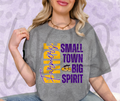 Farmer Pride Small Town Big Spirit Purple Words Shirt