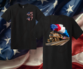 Trump Train 45 47 Black Tee – The MAGA Movement on a Shirt Built to Last