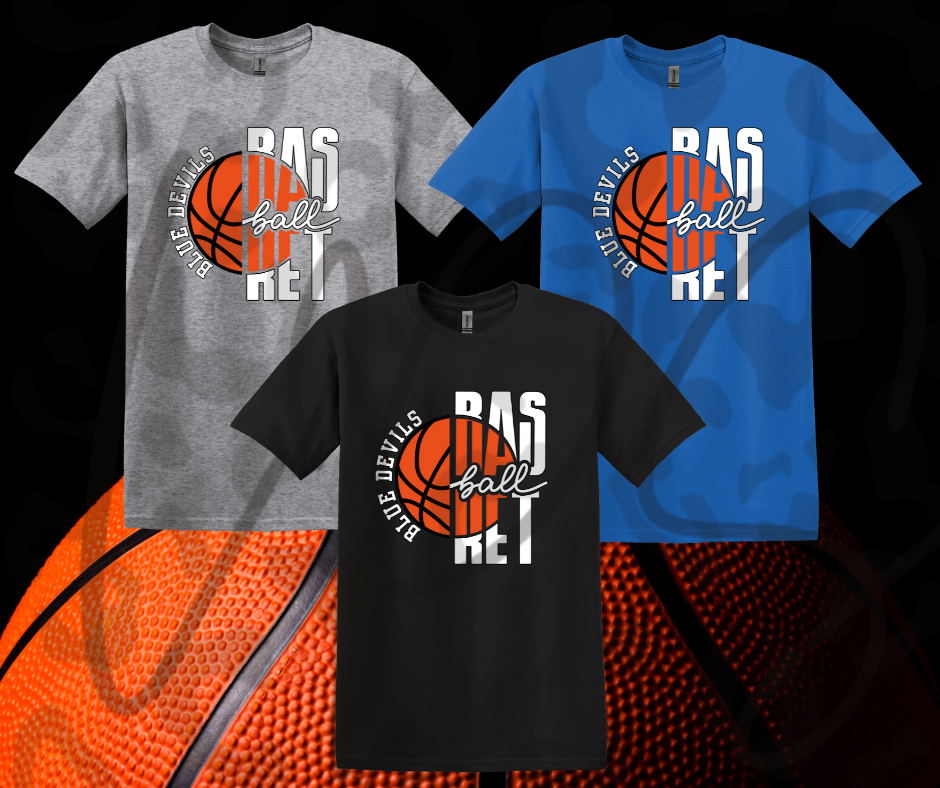 Celeste Blue Devils Basketball Shirt – School Spirit Game Day Tee