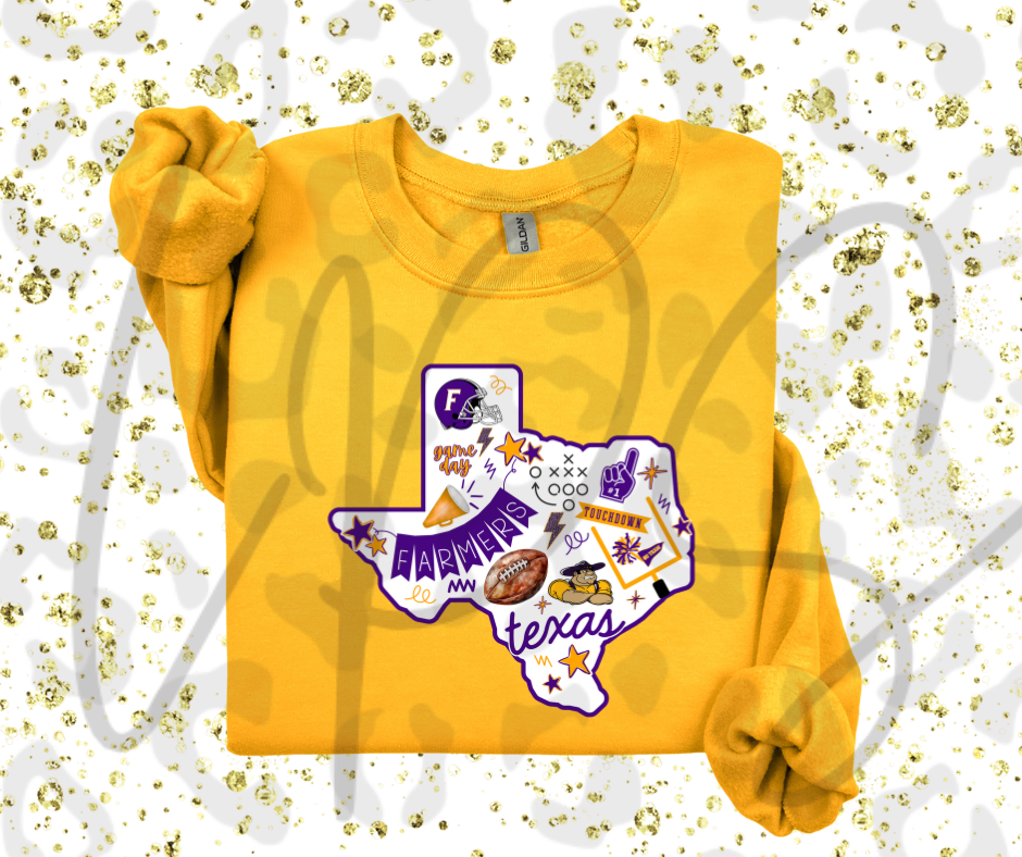 Texas Farmers Crewneck – Cozy Lone Star Agriculture Sweatshirt
