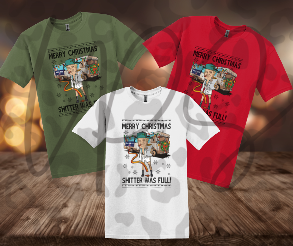 Merry Christmas Shitter Was Full Shirt – Funny Holiday Movie Tee