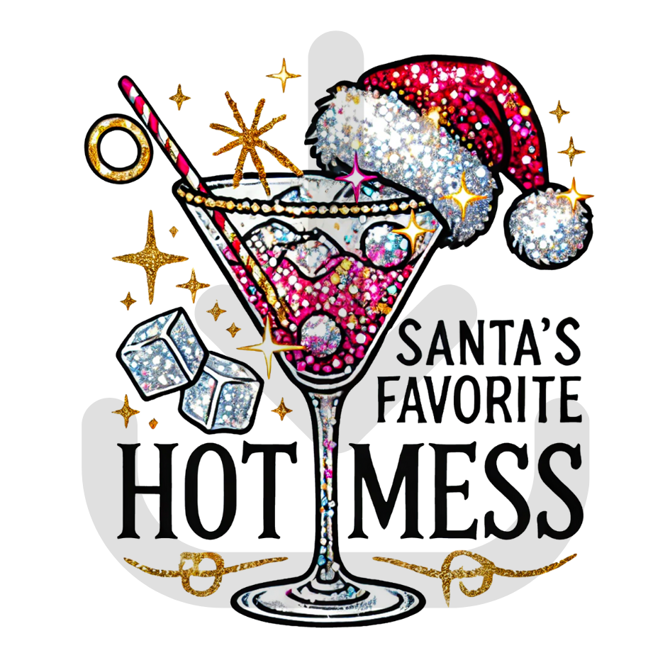Santa's Favorite Hot Mess Downloadable Artwork – Funny Holiday Design