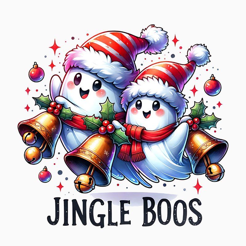 Jingle Boos – Funny Ghost Christmas PNG