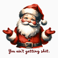Funny Santa Shrug PNG | Humor Christmas Artwork for Sublimation, Crafts, and Festive Shirts