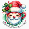 Fueled by Coffee and Christmas Cheer – Santa Mug PNG