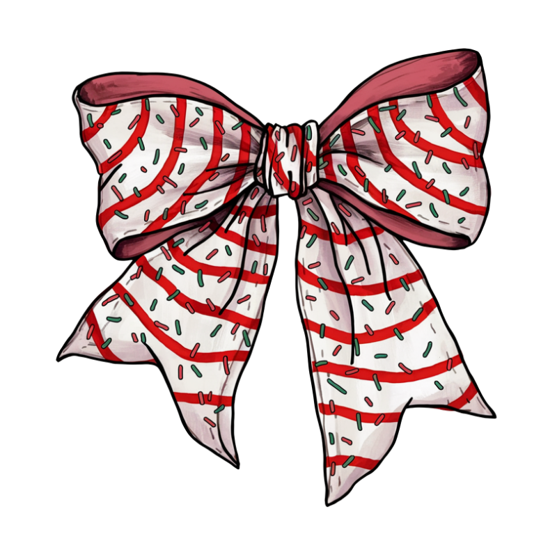 Candy Cane Bow PNG – Red & White Christmas Bow Clipart, Festive Holiday Ribbon Design, Winter Sublimation Graphic, Digital Download
