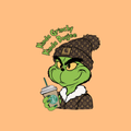 Kinda Grinchy Kinda Boujee PNG – Funny Christmas Grinch‑Style Clipart, Boujee Holiday Sublimation Design, Festive Digital Download