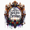 Dark Christmas Gothic PNG | Mysterious Holiday Frame Artwork for Sublimation, Crafts, and Festive Décor