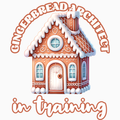 Gingerbread Architect in Training PNG – Cute Holiday Baking Clipart | Festive Gingerbread House Sublimation Design