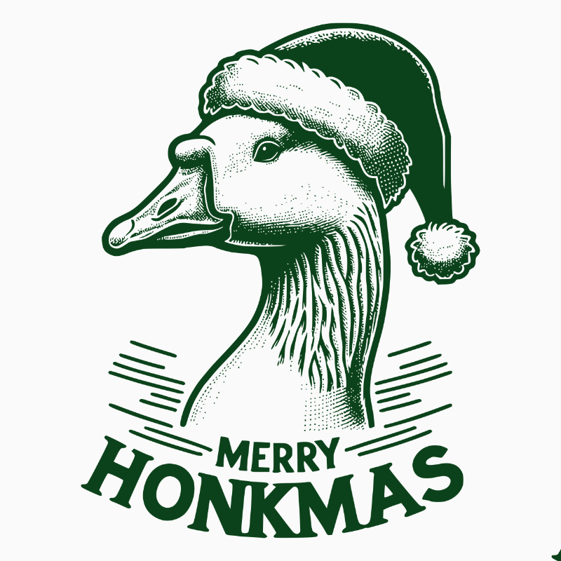 Merry Honkmas – Goose Christmas PNG