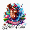 Hot Chocolate Fan Club – Cozy Winter Mug PNG
