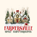 Farmersville Small Town Christmas PNG – Cozy Winter Village Scene, Festive Holiday Houses Clipart, Christmas Sublimation Design, Digital Download