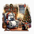 Making Spirits Bright – Cozy Ghost Christmas PNG