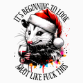 It’s Beginning to Look a Lot Like… – Funny Possum Christmas PNG
