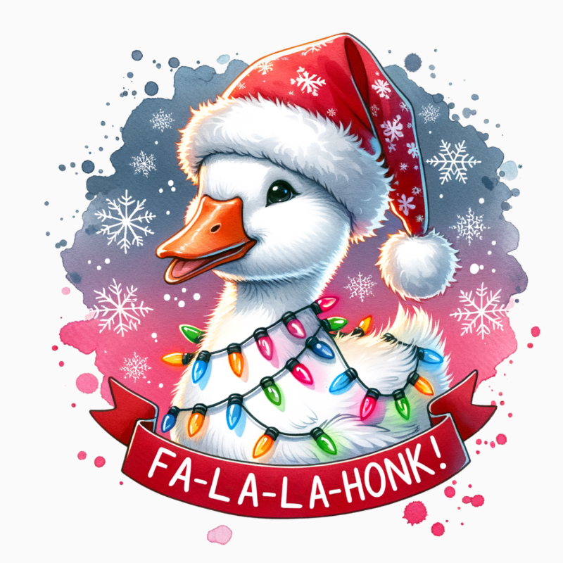Fa‑La‑La‑La‑Honk – Funny Goose Christmas PNG