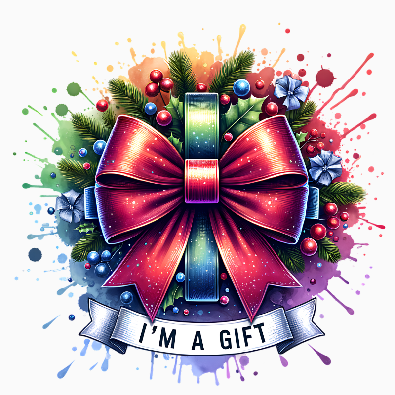 I’m A Gift – Festive Bow Holiday PNG