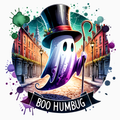 Boo Humbug PNG – Victorian Ghost Clipart | Spooky Christmas Sublimation Design