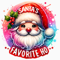 Santa’s Favorite Ho PNG – Funny Santa Face Christmas Clipart | Playful Holiday Sublimation Design