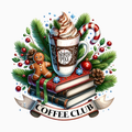 North Pole Coffee Club PNG – Christmas Coffee Mug Clipart | Cozy Holiday Books & Gingerbread Artwork