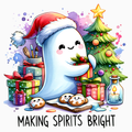 Making Spirits Bright – Ghost Christmas PNG