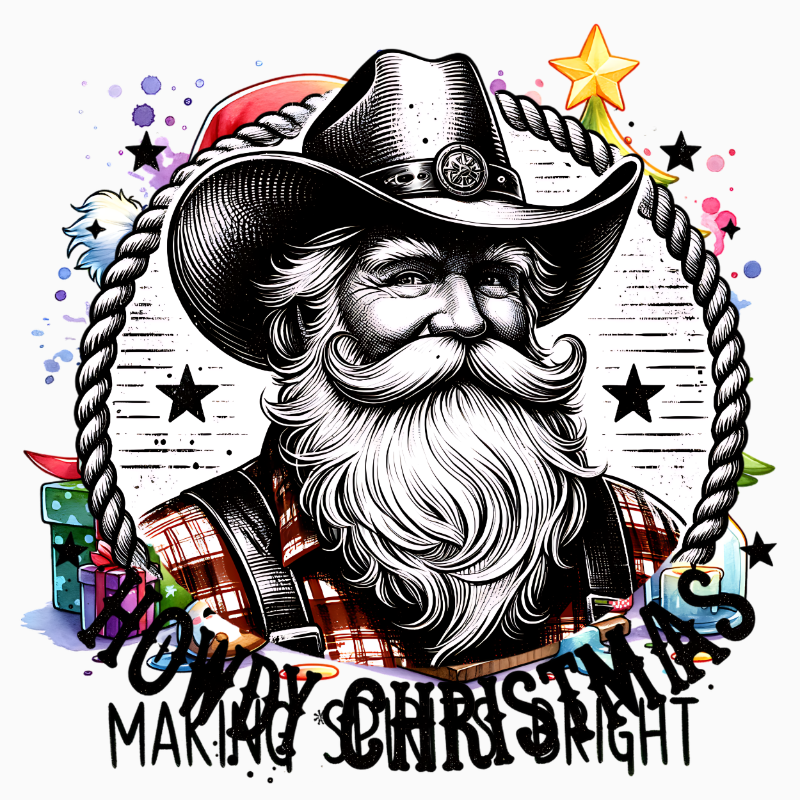 Howdy Christmas – Cowboy Holiday PNG