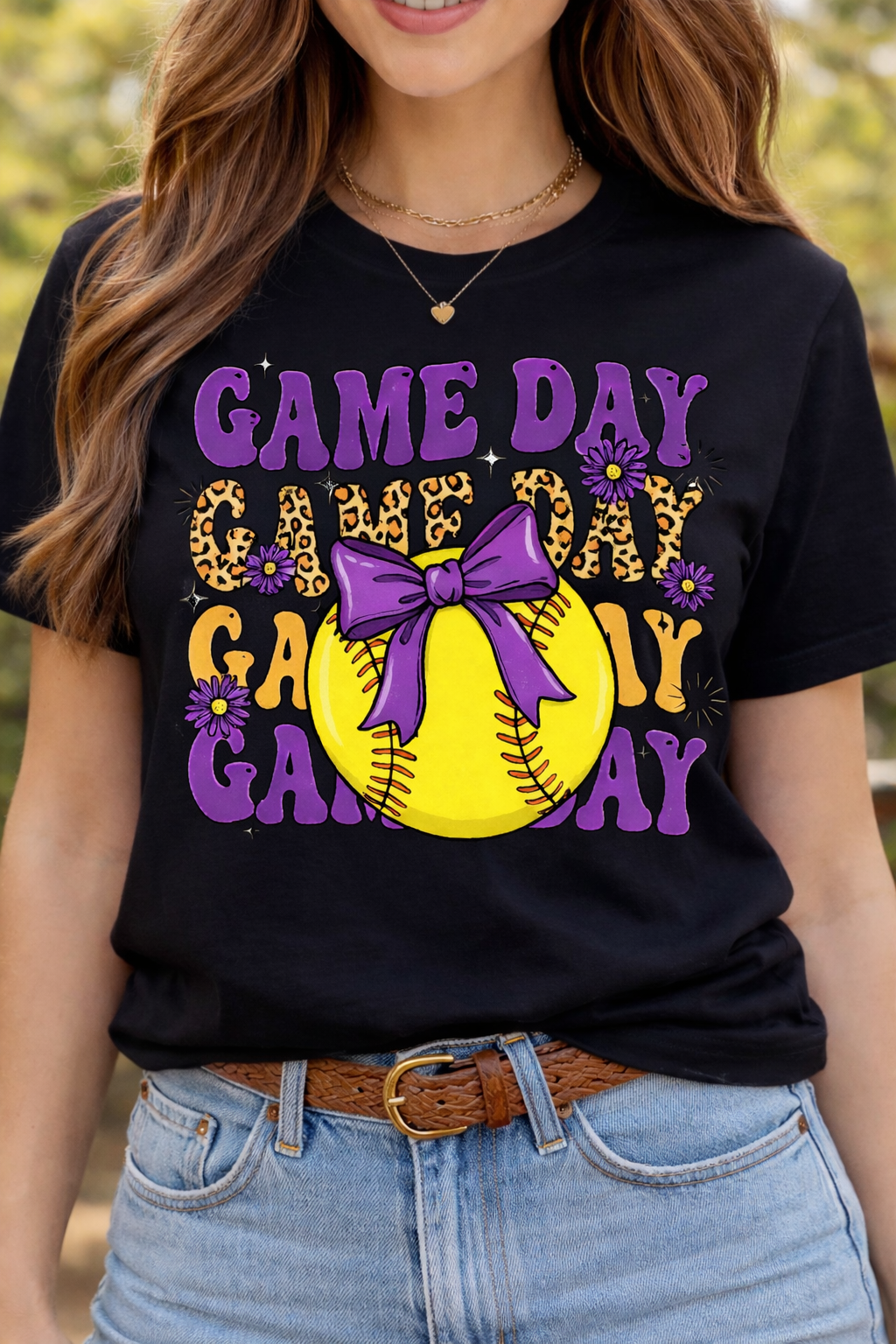 Game Day Softball Black Shirt | Softball Game Day Tee