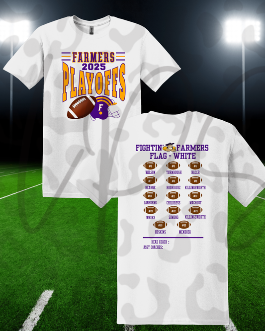 Farmers 2025 Playoff Flag White Shirt