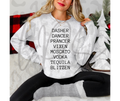 Dasher Dancer Prancer Vixen Moscato Crewneck – Funny Christmas Wine Sweatshirt