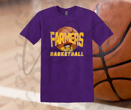 Farmersville Basketball T-Shirt with basketball