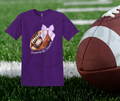 Farmersville Farmers Purple Bow Tee – Cheer Pretty & Rep Your Farmers Loud Tonight