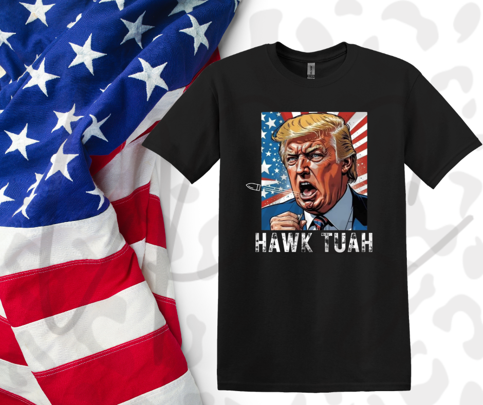 Trump Hawk Tuah T-Shirt – Viral Meme Humor Graphic Tee