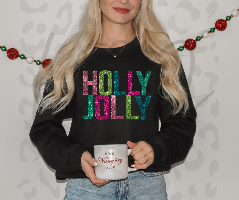 Holly Jolly Crewneck – Festive Comfort Holiday Sweatshirt