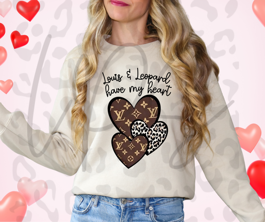 Louis & Leopard have my heart Crewneck