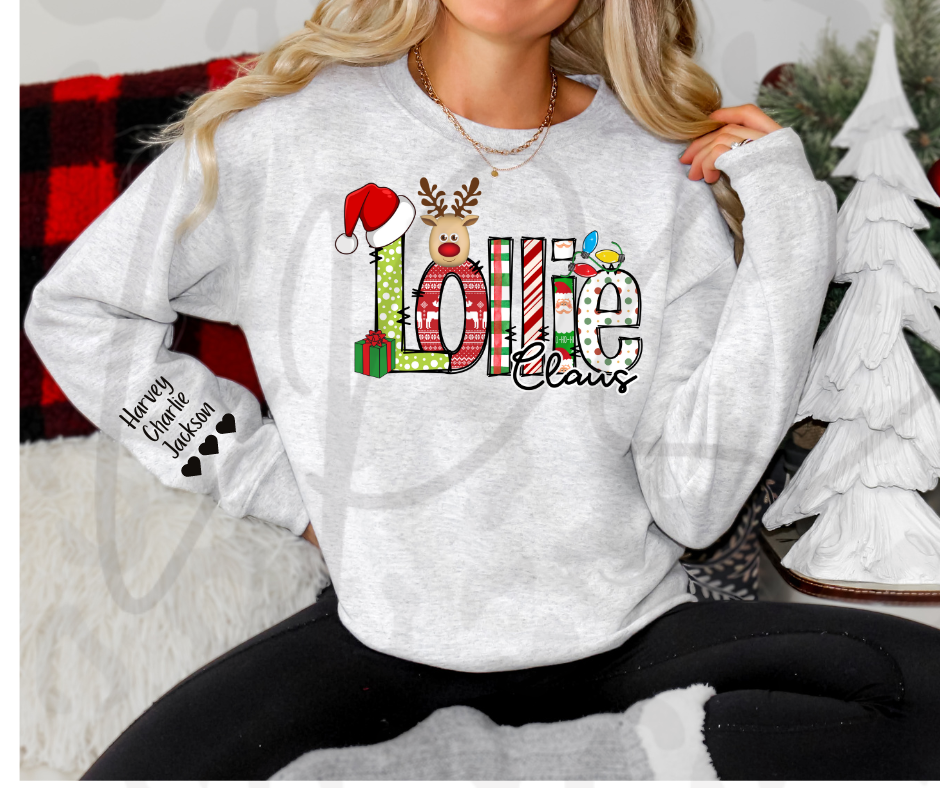 Lollie Claus Crewneck – Festive Holiday Sweatshirt