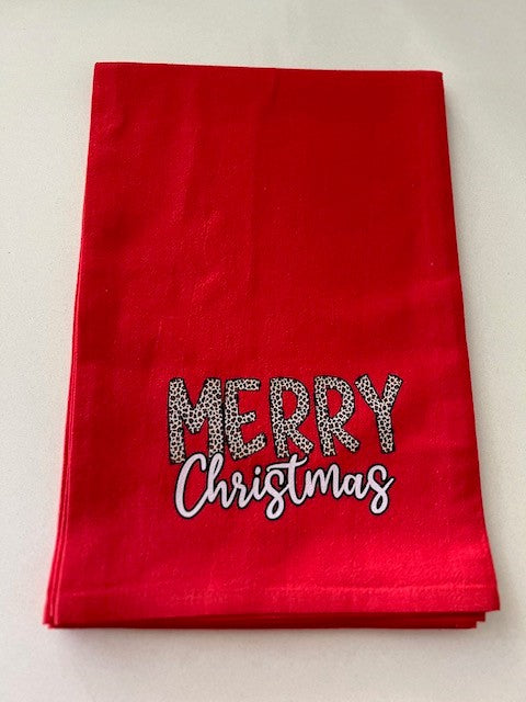 Merry Christmas Dish Towel