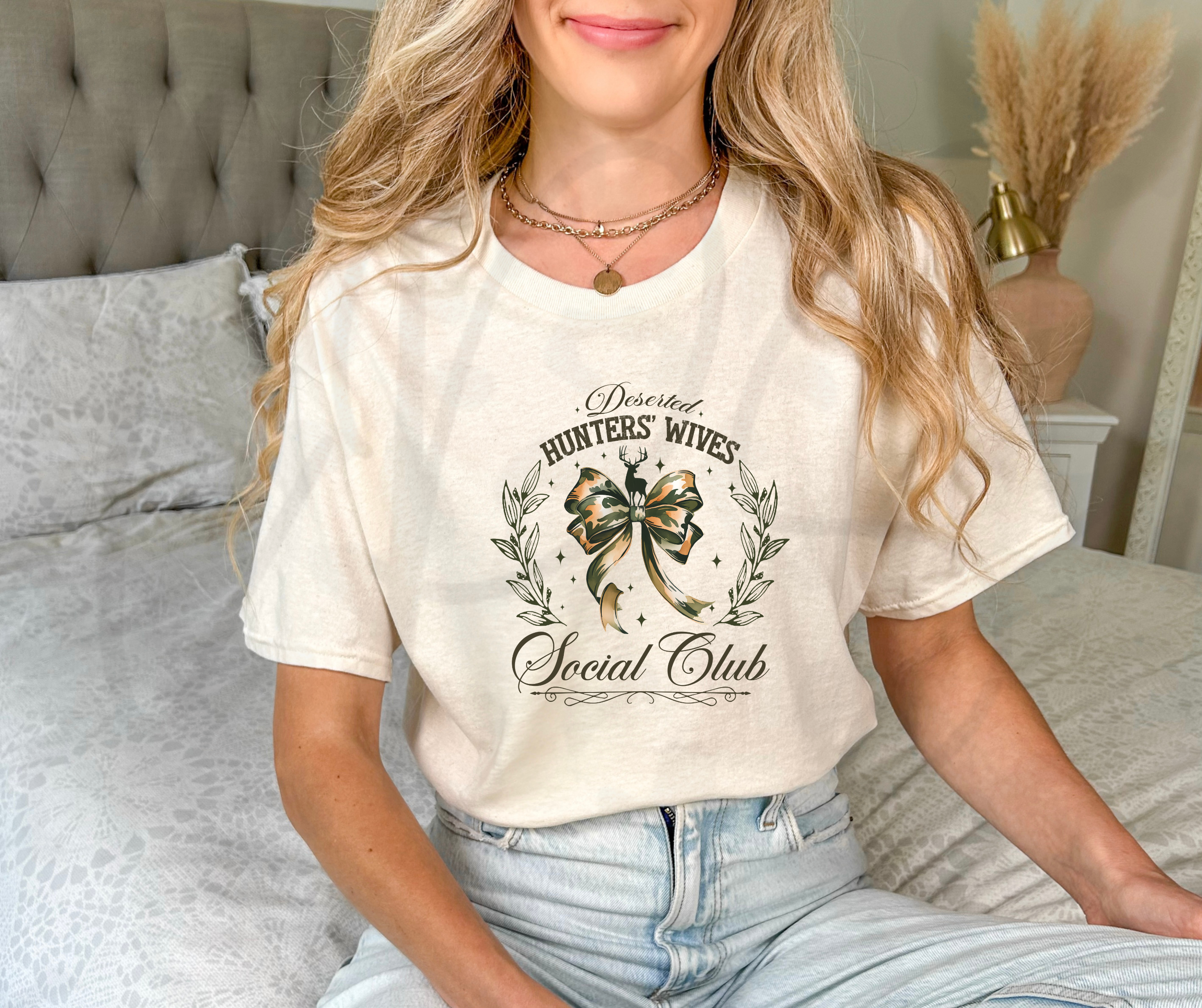 Deserted Hunters Wife Social Club Shirt – Funny Hunting Widow Tee