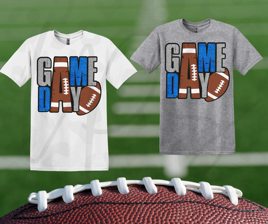 Game Day Blue & Siver T-Shirt