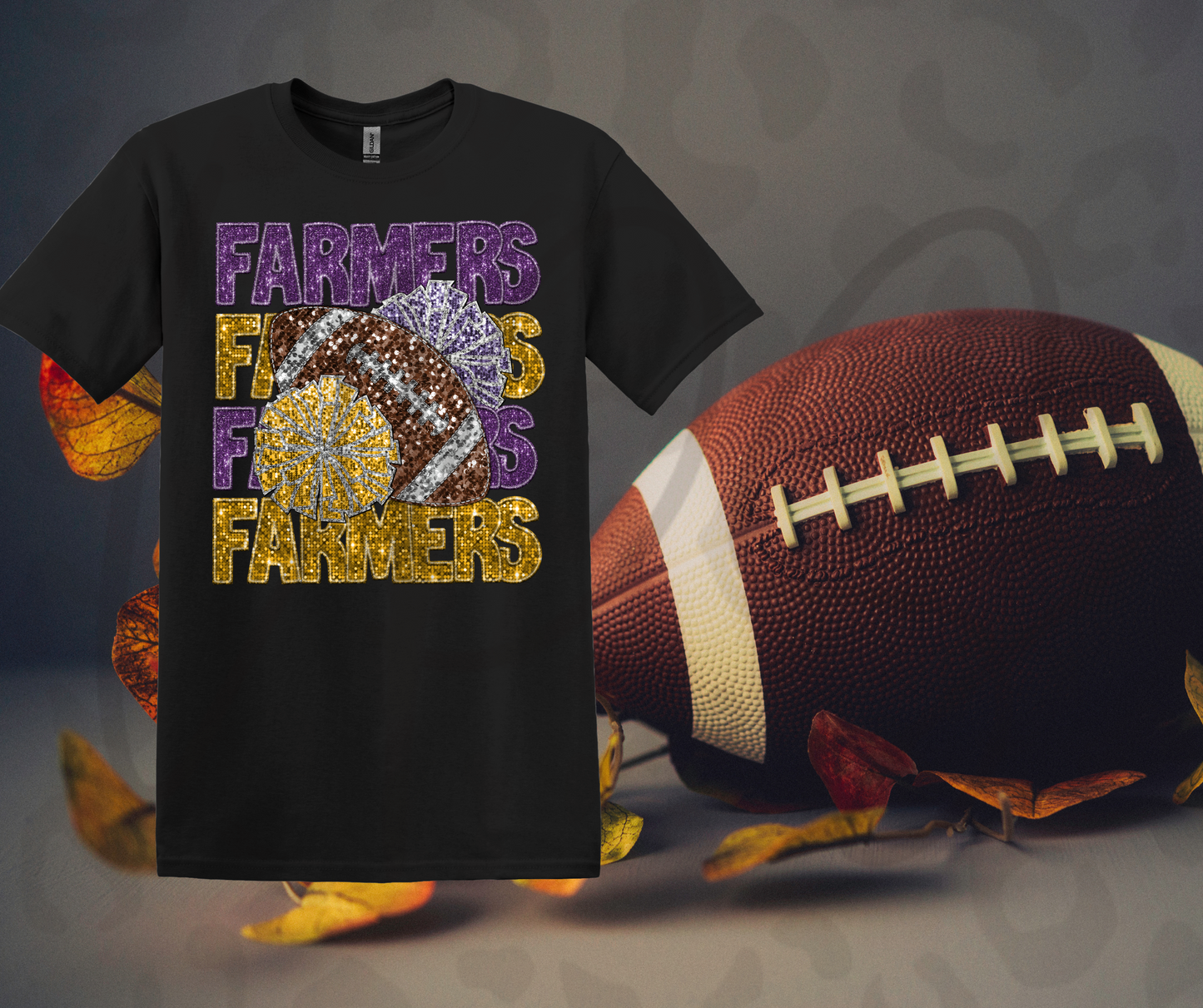 Farmers Sequin Football / Cheer Shirt